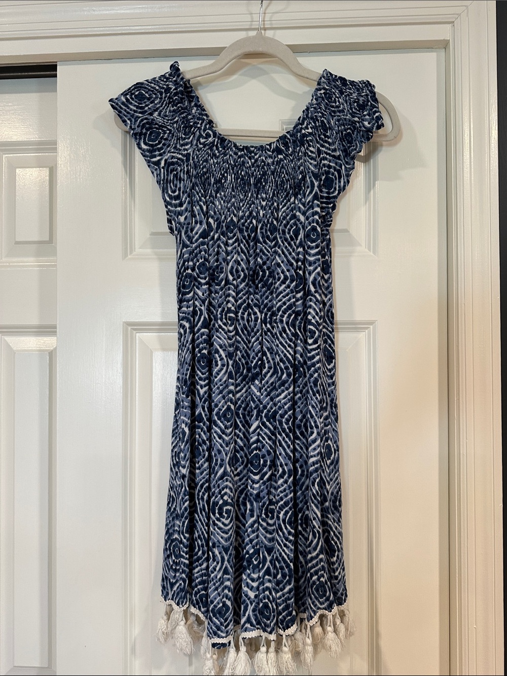 Women’s Navy Tie-Dye Beach Cover Up